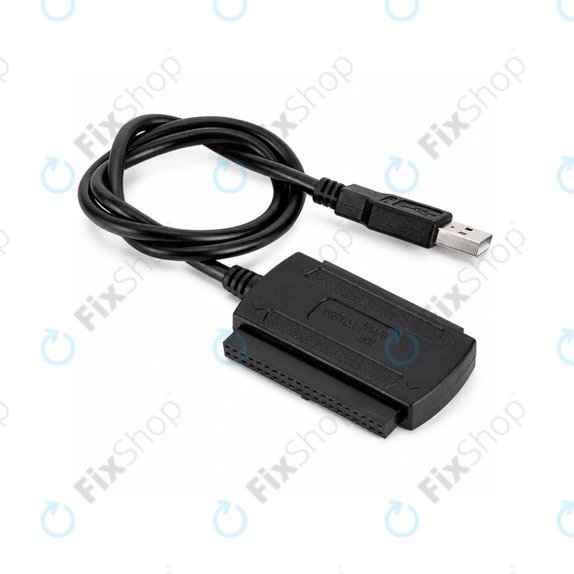 USB 2.0 IDE / SATA adapter 2,5" és 3,5" HDD/SSD-hez, EU tápegységgel