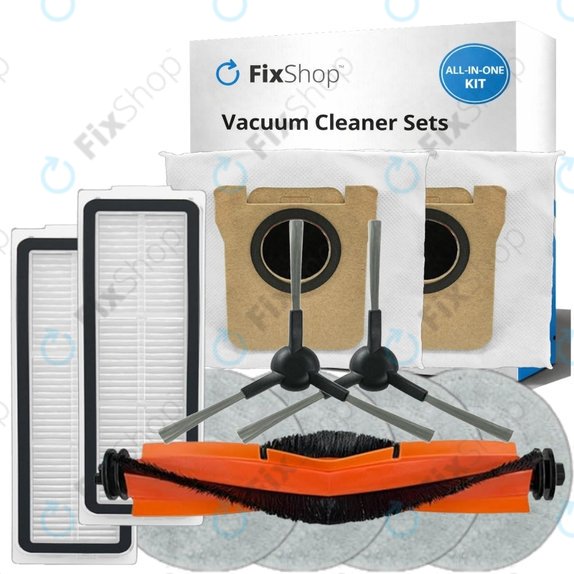 Pótalkatrész készletXiaomi Robot Vacuum X20 Max, X20 Pro (1x Főkefe, 2x Szűrő, 2x Oldalkefe, 4x Felmosórongy, 2x Porzsák)