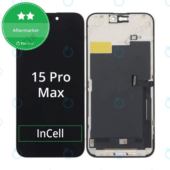 Kijelző In-Cell HD+ iPhone 15 Pro Max, Érintőüveg kerettel
