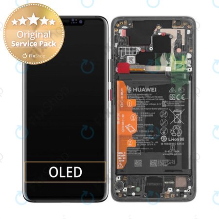 Huawei Mate 20 Pro - LCD Kijelző + Érintőüveg + Keret + Akkumulátor (Black) - 02352FRL Genuine Service Pack