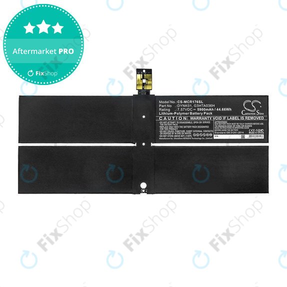 Akkumulátor Microsoft Surface 1769, Microsoft Surface 1782, 5900mAh, Li-Pol, 7.57V, DYNK01, HQ