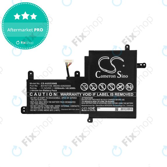Akkumulátor Asus VivoBook S15, X530, 3550mAh, Li-Ion, 11.52V, B31N1729, HQ