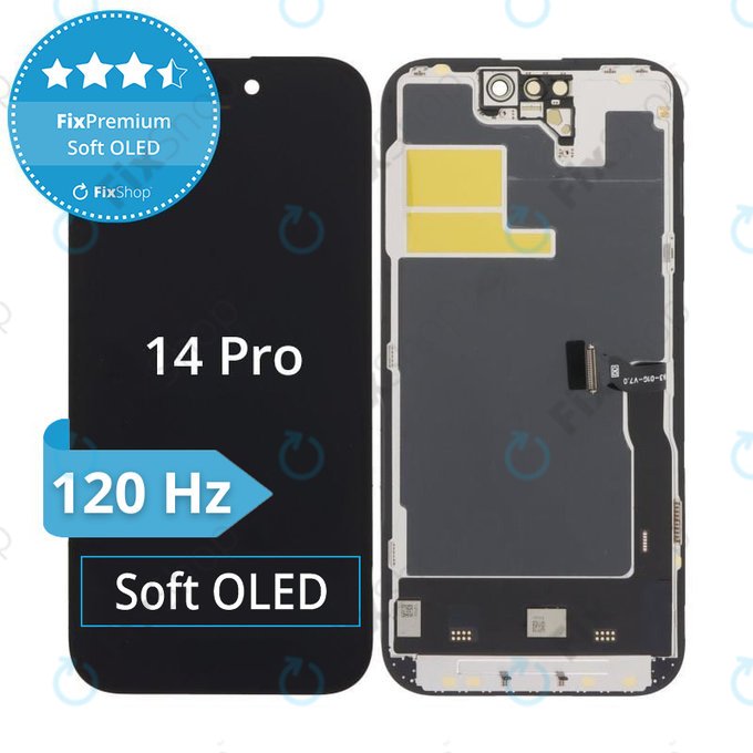 Kijelző Soft OLED iPhone 14 Pro - Érintőüveg + Keret, DIAGNOSTIC
