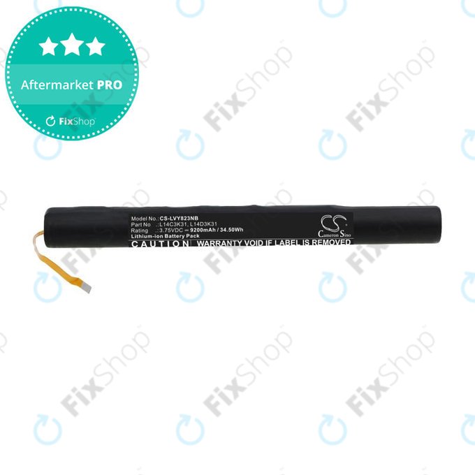 Akkumulátor Lenovo Yoga Tablet 2, 9200mAh, Li-Ion, 3.75V, L14C3K31, HQ