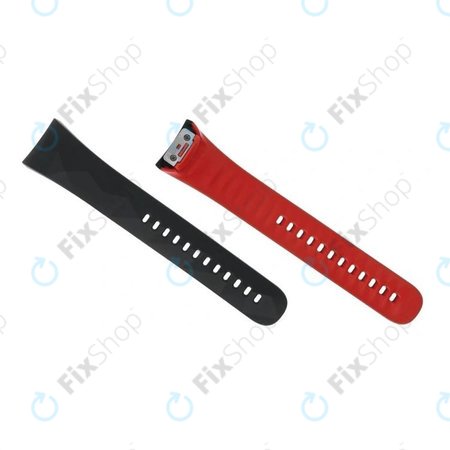 Samsung Gear Fit 2 Pro SM-R365 - Csavar heveder (Fekete-Piros) - GH98-41595A Genuine Service Pack
