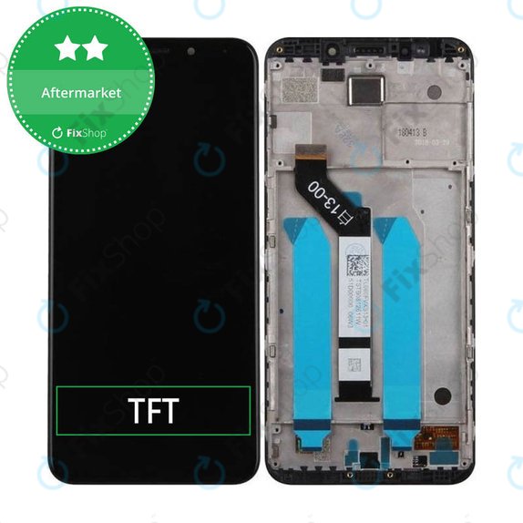 Xiaomi Redmi 5 Plus (Redmi Note 5) - LCD Kijelző + Érintőüveg + Keret (Black) TFT