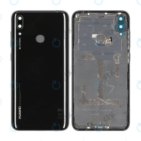 Huawei Y7 (2019) - Akkumulátor fedőlap (Midnight Black) - 02352KER, 02353NCT, 02352KEQ, 02352KKE
