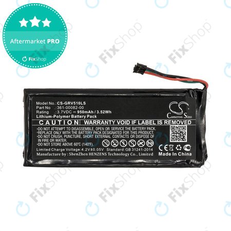 Akkumulátor Garmin Varia TL, RTL510, Varia RTL501, 950mAh, Li-Pol, 3.7V, 361-00082-00, HQ