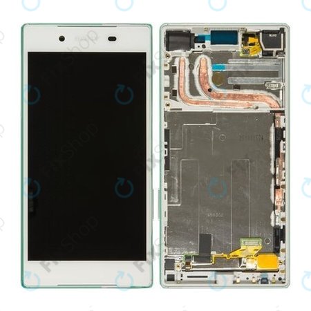 Sony Xperia Z5 Dual E6683 - LCD Kijelző + Érintőüveg + Keret (Fehér) - 1298-5921