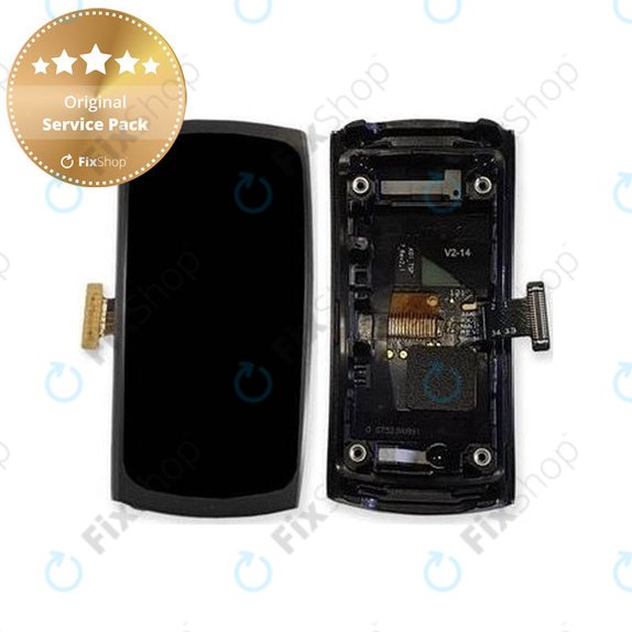 Samsung Gear Fit 2 SM-R360 - LCD Kijelző + Érintőüveg + Keret (Gray) - GH97-19001A, GH97-19201A Genuine Service Pack