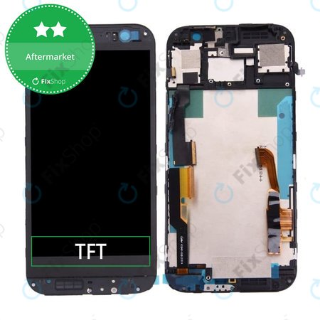 HTC One M8 - LCD Kijelző + Érintőüveg + Keret (Gray) TFT