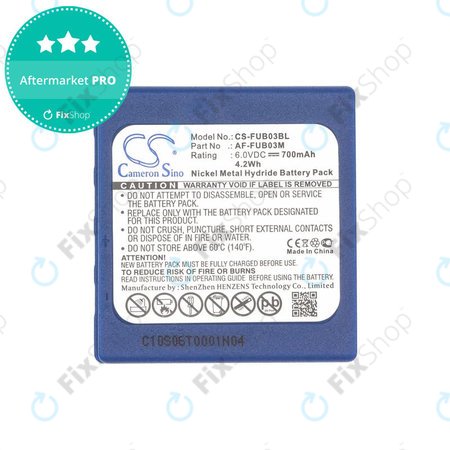 Akkumulátor HBC Fub3a, 700mAh, Ni-MH, 6V, AF-FUB03M, HQ