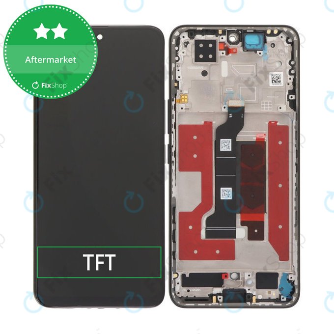 Honor 200 - LCD Kijelző + Érintőüveg + Keret (Black) TFT