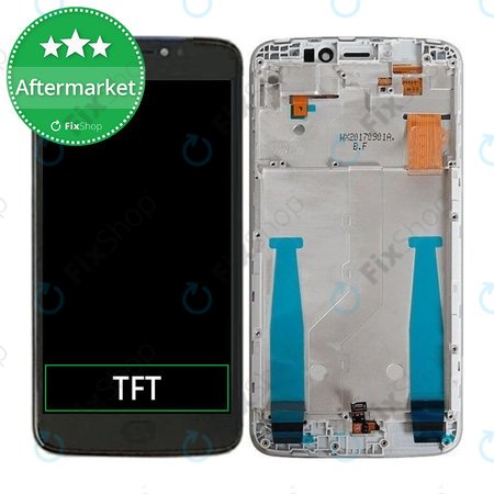 Motorola Moto E4 Plus XT1771 - LCD Kijelző + Érintőüveg + Keret (Gray) TFT