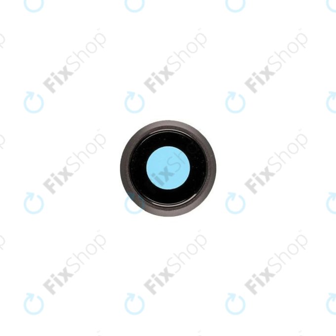 Apple iPhone 8, SE (2020), SE (2022) - Hátlapi Kameralencse Üveg + Keret (Space Gray, Black)