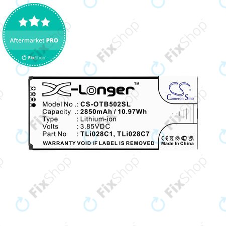 Akkumulátor Alcatel 1b 2020, Alcatel Ot-5002a, 2850mAh, Li-Ion, 3.85V, TLI028C1, HQ