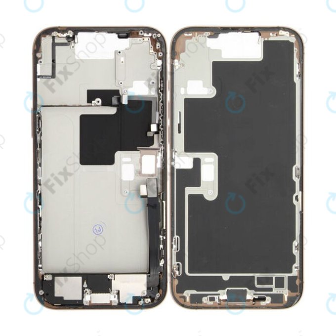 Apple iPhone 16 Pro Max - Középső keret + Bekapcsoló + hangerő gomb (Desert Titanium)