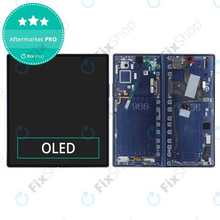 Samsung Galaxy Z Fold 7 F966B - LCD Kijelző + Érintőüveg + Keret (Blue Shadow) OLED
