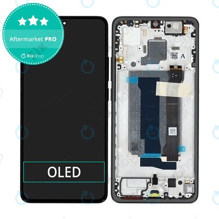 Xiaomi Poco X7 Pro 2412DPC0AG - LCD Kijelző + Érintőüveg + Keret (Black) OLED