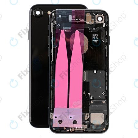 Apple iPhone 7 - Hátsó Ház Apró Alkatrészekkel (Jet Black)