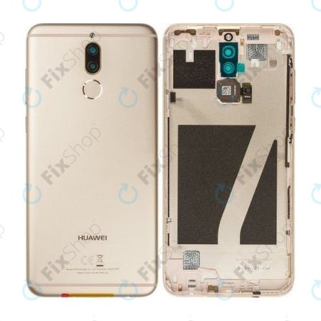 Huawei Mate 10 Lite RNE-L21 - Akkumulátor Fedőlap + Ujjlenyomat Érzékelő ujj (Gold) - 02351QXP, 02351QQC Genuine Service Pack