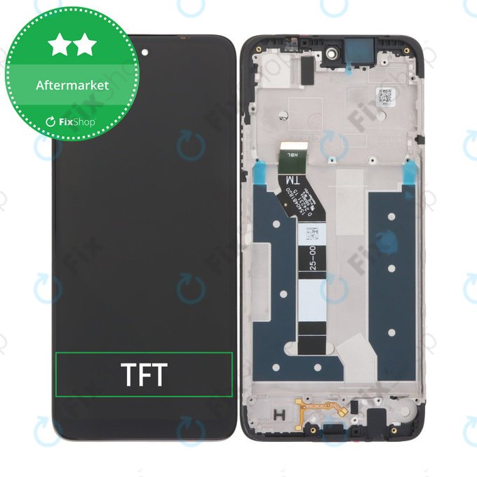 Motorola Moto G35 5G - LCD Kijelző + Érintőüveg + Keret (Black) TFT