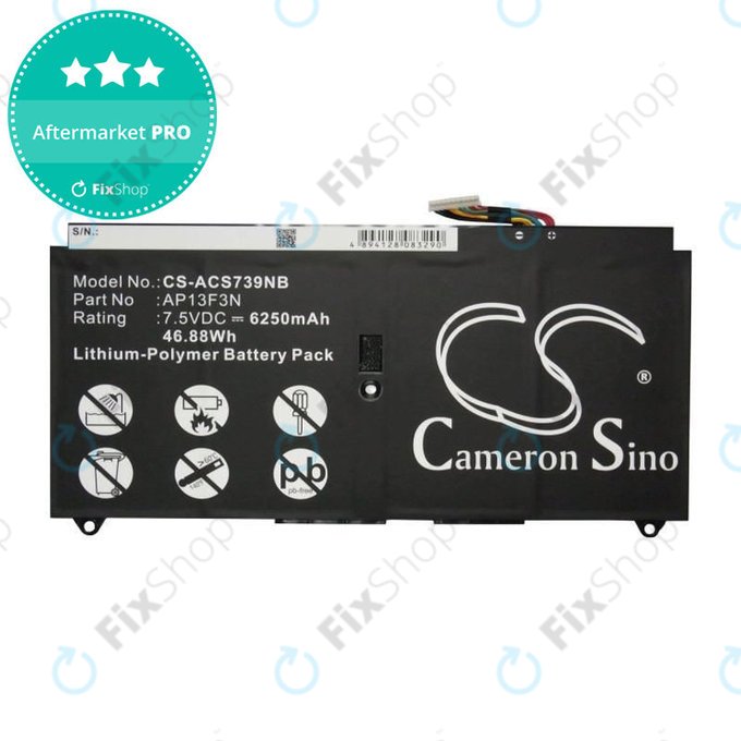 Akkumulátor Acer Aspire S7, 6250mAh, Li-Pol, 7.5V, AP13F3N, HQ