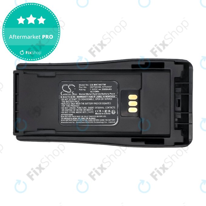 Akkumulátor Motorola CP, EP, GP, PM-series, 2500mAh, Ni-MH, 7.5V, PMNN4081, HQ