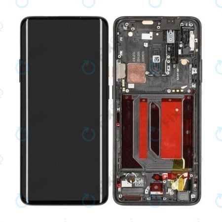 OnePlus 7T, 7T Pro - LCD Kijelző + Érintőüveg + Keret (Papaya Orange) - 2011100100