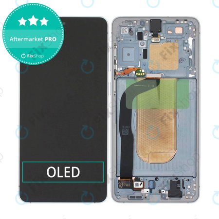 Samsung Galaxy S25 Edge - LCD Kijelző + Érintőüveg + Keret (Titanium Silver) OLED