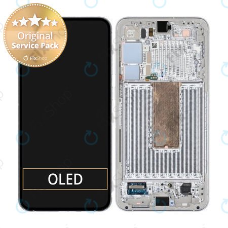 Samsung Galaxy S23 Plus S916B - LCD Kijelző + Érintőüveg + Keret (Lime) - GH82-30478F, GH82-30476F, GH82-30477F Genuine Service Pack