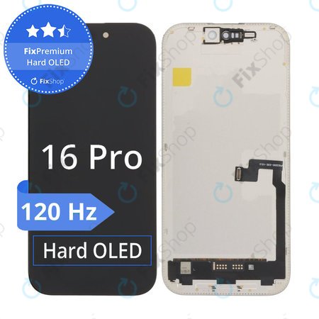 Apple iPhone 16 Pro - LCD Kijelző + Érintőüveg + Keret Hard OLED FixPremium 120Hz