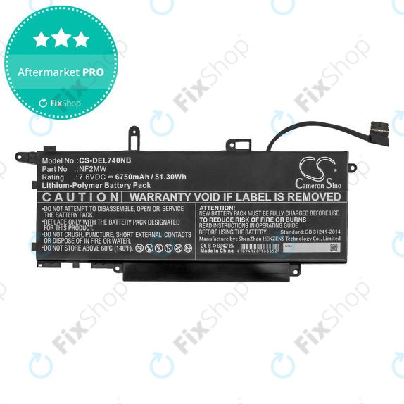 Akkumulátor Dell Latitude 7310 2-in-1, 7400 2-in-1, 6750mAh, Li-Pol, 7.6V, NF2MW, HQ