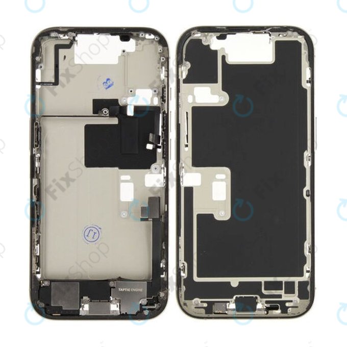 Apple iPhone 16 Pro - Középső keret + Bekapcsoló + hangerő gomb (Natural Titanium)