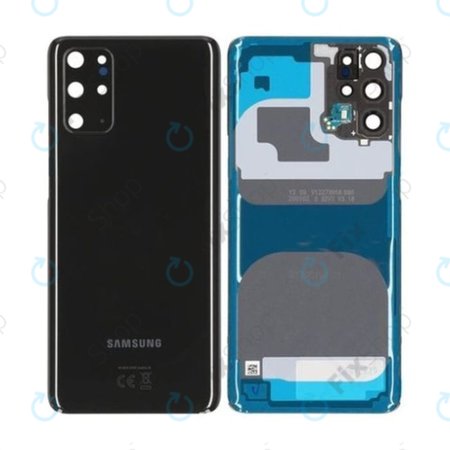 Samsung Galaxy S20 Plus G985F - Akkumulátor Fedőlap (Cosmic Black) - GH82-21634A, GH82-22032A Genuine Service Pack