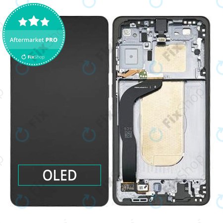 Samsung Galaxy S25 Edge - LCD Kijelző + Érintőüveg + Keret (Titanium Jetblack) OLED