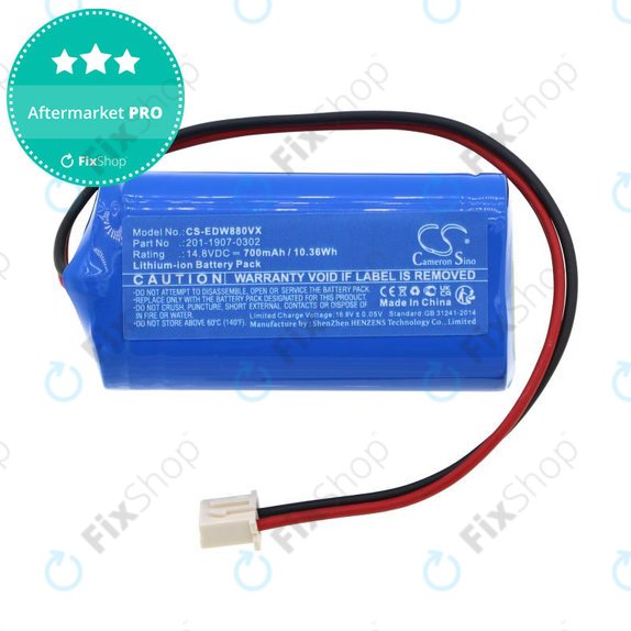 Akkumulátor Ecovacs Winbot 880, 700, 700mAh, Li-Ion, 14.8V, 201-1907-0302, HQ