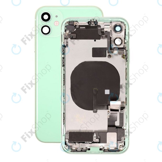 Apple iPhone 11 - Hátsó Ház Apró Alkatrészekkel (Green)