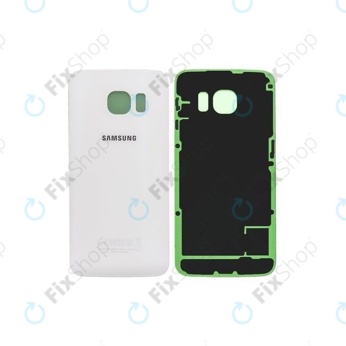 Samsung Galaxy S6 Edge G925F - Akkumulátor Fedőlap (White Pearl) - GH82-09602B Genuine Service Pack