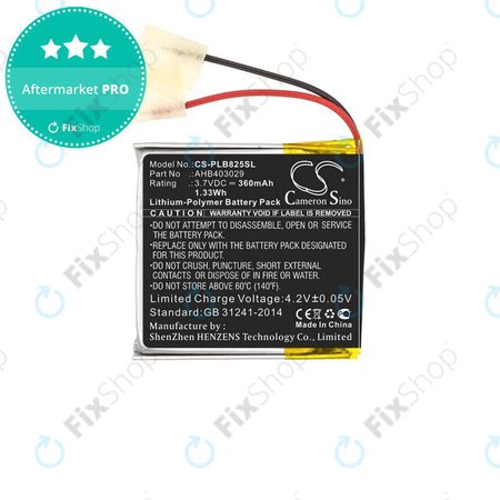 Akkumulátor Plantronics Voyager Focus B825, 360mAh, Li-Pol, 3.7V, AHB403029, HQ