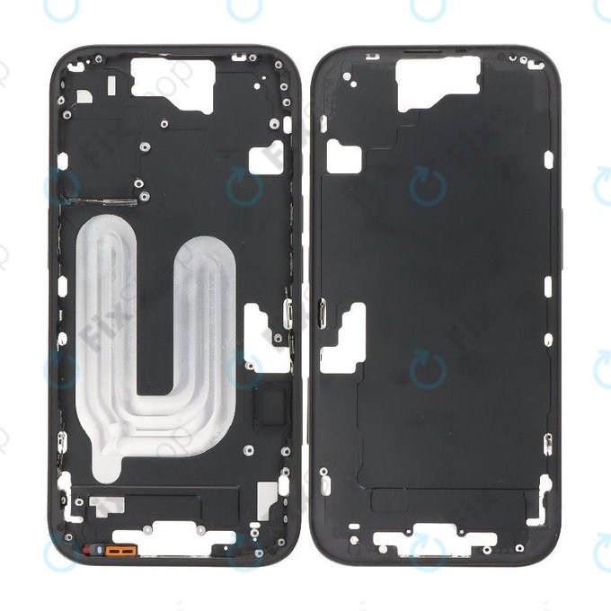 Apple iPhone 16 - Középső keret + Bekapcsoló + hangerő gomb (Black)