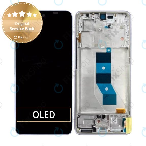 Xiaomi Poco M7 Pro 5G - LCD Kijelző + Érintőüveg + Keret (Purple) - 5600080O17P00 Genuine Service Pack