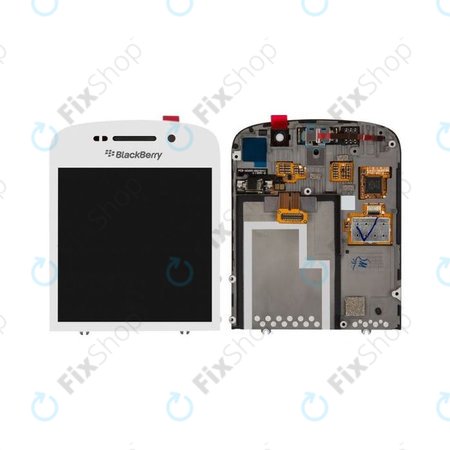 Blackberry Q10 - LCD Kijelző + Érintőüveg + Keret (White) TFT