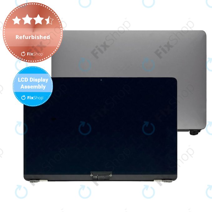 Apple MacBook Air 13" M2 A2681 (2022) - LCD Kijelző + Előlapi Üveg + Fedőlap (Space Gray) Refurbished