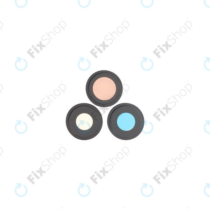 Apple iPhone 16 Pro, 16 Pro Max - Hátlapi Kamera Lencse Kerettel (Black Titanium) - 3db