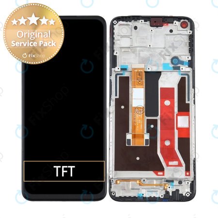 Oppo A72 - LCD Kijelző + Érintőüveg + Keret - REF-OPPOA7201BF Genuine Service Pack