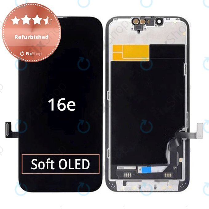 Apple iPhone 16e - LCD Kijelző + Érintőüveg + Keret Refurbished