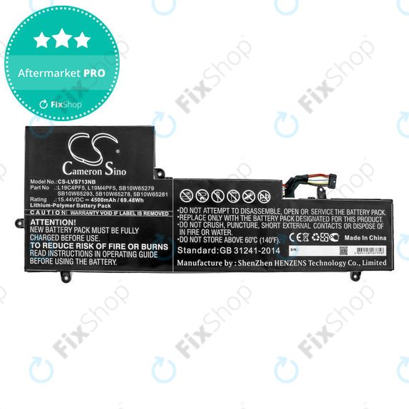 Akkumulátor Lenovo Yoga Slim 7-15IIL, 4500mAh, Li-Pol, 15.44V, L19C4PF5, HQ
