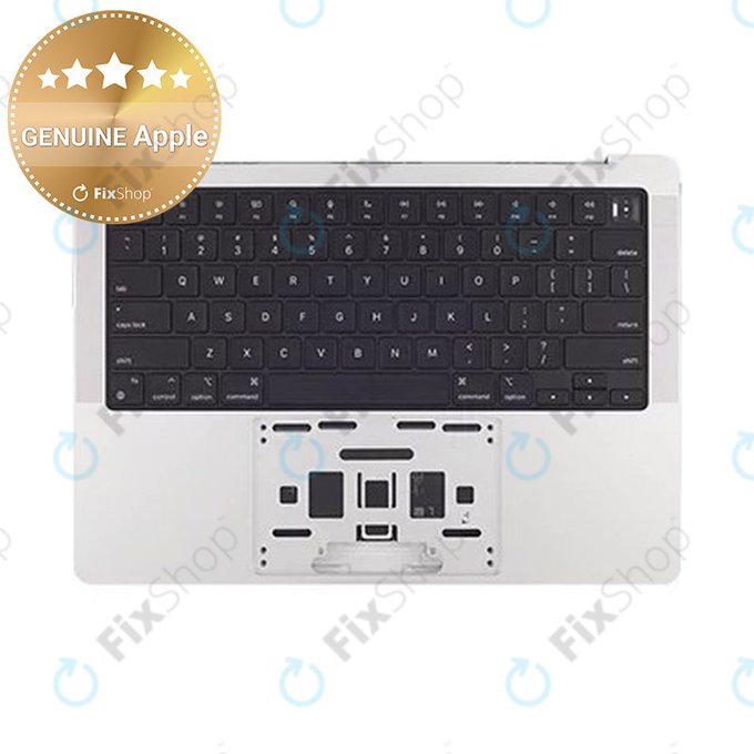 Felső billentyűzetkeret MacBook Pro 14", A2442 (2021), A2779 (2023), US billentyűzettel és akkumulátorral, Silver, 661-21973, Genuine Apple