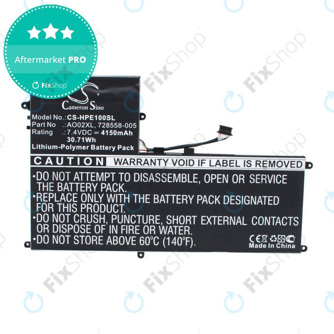 Akkumulátor HP Elitepad 1000, Elitepad 1000 G2, Ultrabook Ao02xl Series, 4150mAh, Li-Pol, 7.4V, AO02XL, HQ